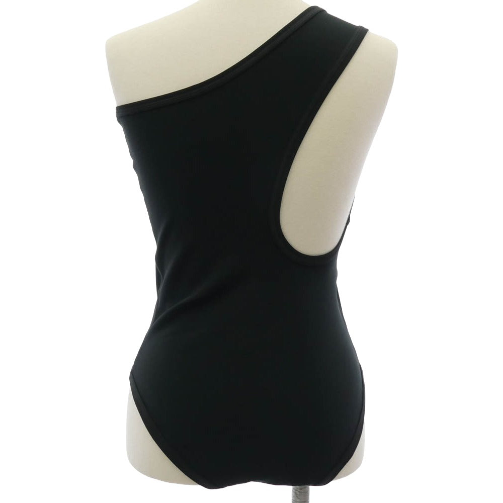 BOTTEGAVENETA ボッテガヴェネタ One Shoulder Nylon Swimsuit ワンショルダー アシンメトリック スイムスーツ 水着 ブラック系 M【美品】【中古】