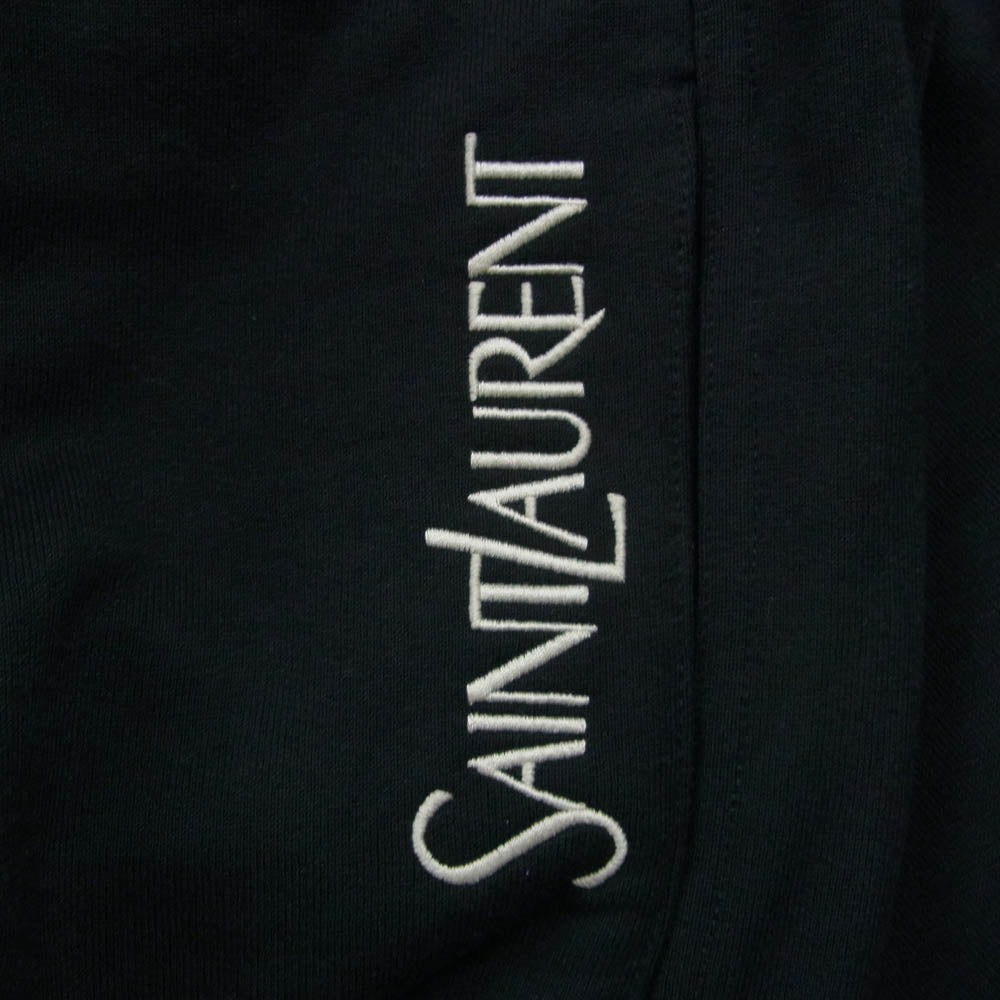 SAINT LAURENT サンローラン 23SS 736739 Y36ZO ロゴ刺繍 スウェットパンツ ジョガーパンツ ブラック系 XXL【新古品】【未使用】【中古】