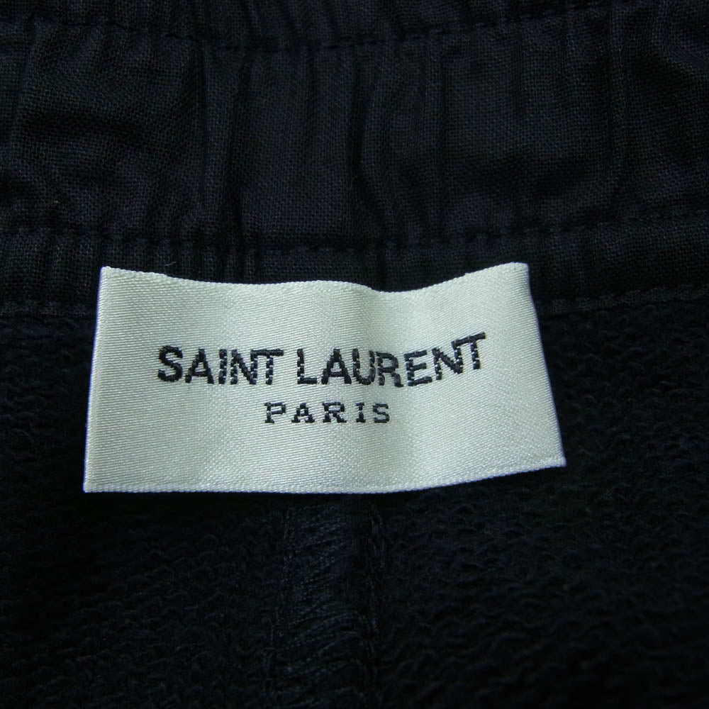 SAINT LAURENT サンローラン 23SS 736739 Y36ZO ロゴ刺繍 スウェットパンツ ジョガーパンツ ブラック系 XXL【新古品】【未使用】【中古】