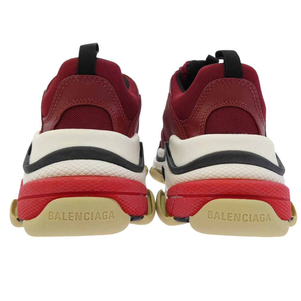 BALENCIAGA バレンシアガ 536737 W09OM 5504 Triple S Sneaker Burgundy トリプルS スニーカー ローカット ワインレッド系 26.5cm【極上美品】【中古】