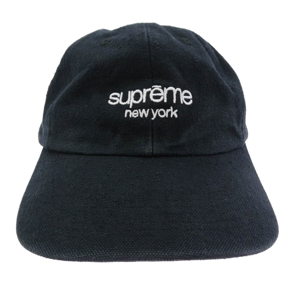 Supreme シュプリーム 23SS Classic Logo 6-Panel ウォッシュ加工 クラシック ロゴ 6パネル キャップ 帽子 ブラック系【中古】