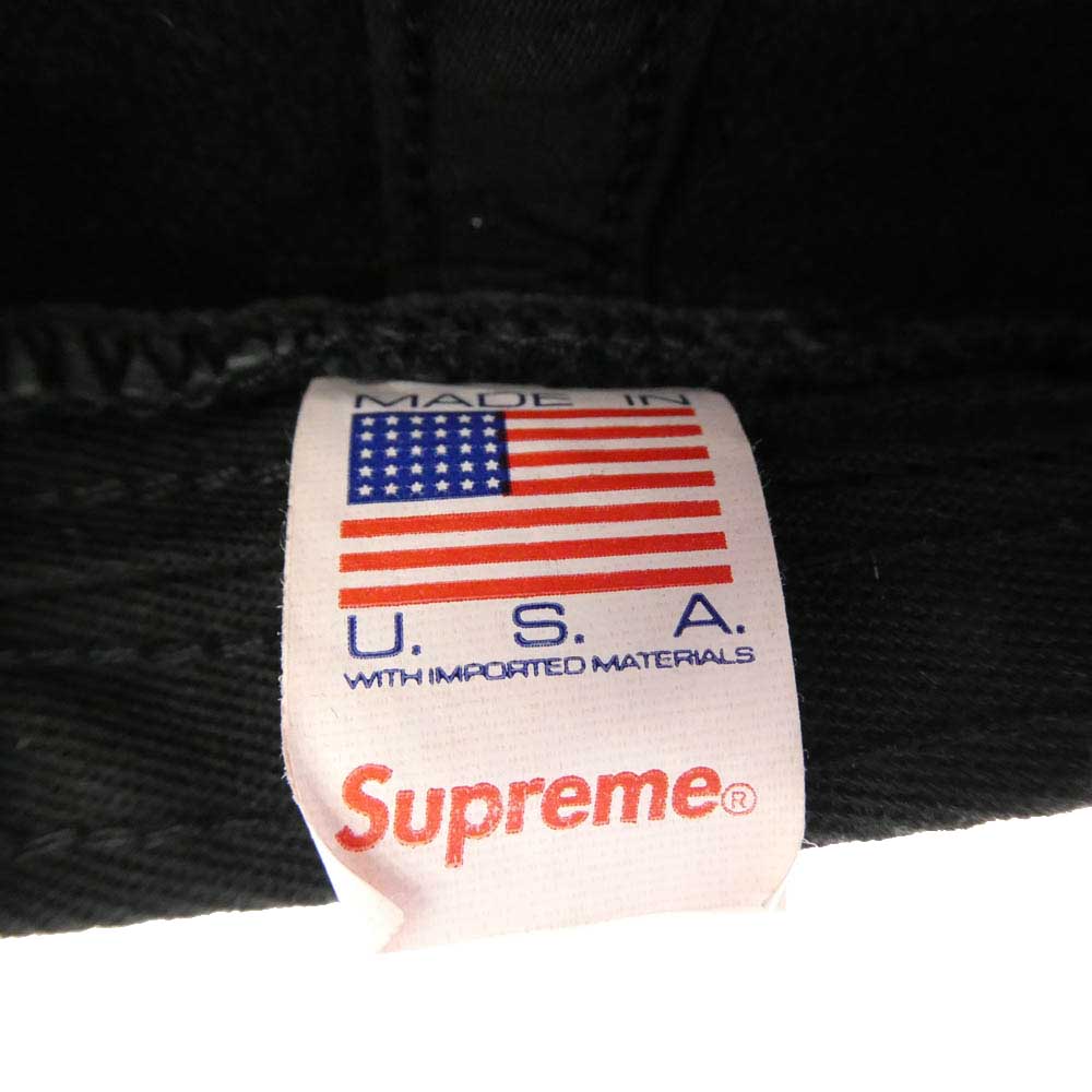 Supreme シュプリーム 23SS Classic Logo 6-Panel ウォッシュ加工 クラシック ロゴ 6パネル キャップ 帽子 ブラック系【中古】