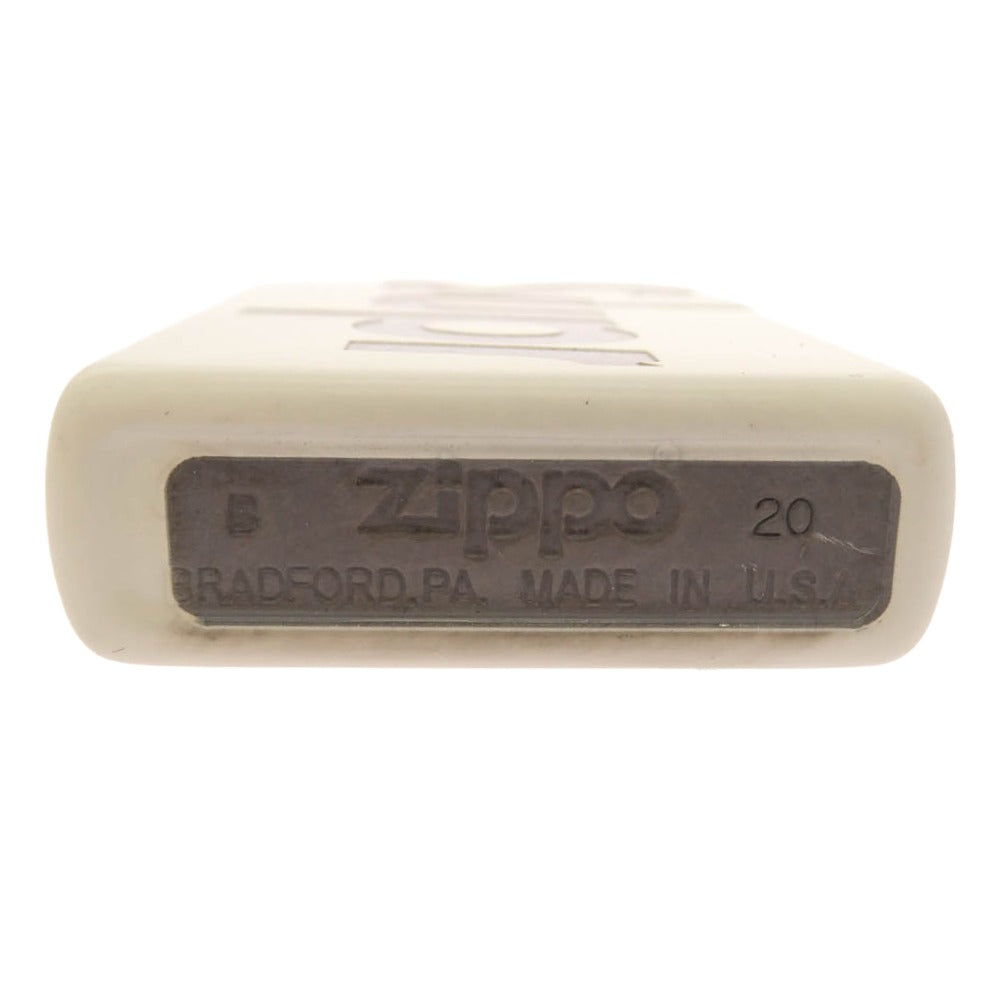 Supreme シュプリーム 20SS x Zippo ジッポ Glow in the Dark グロー イン ザ ダーク 蓄光 ライター アイボリー系【極上美品】【中古】
