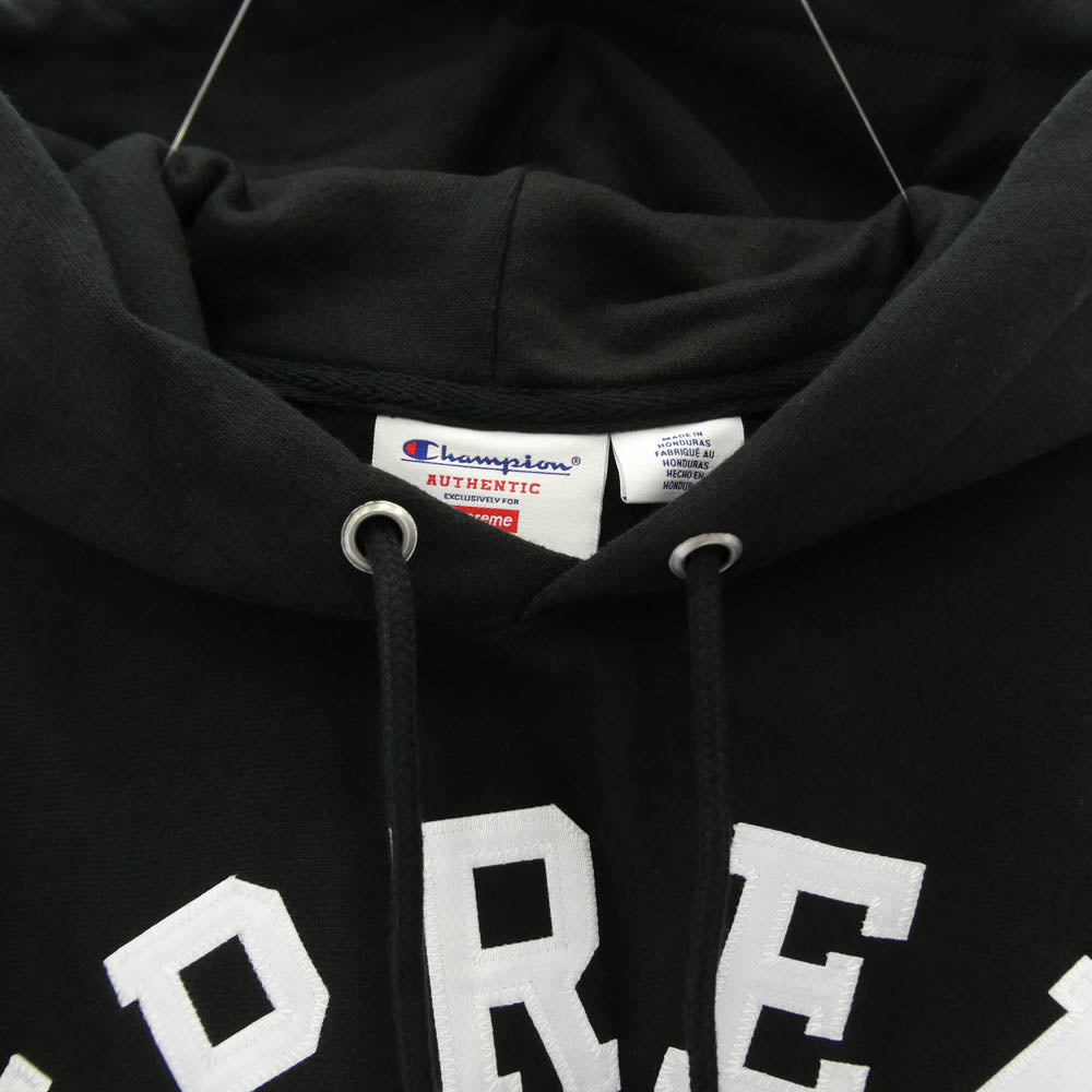 Supreme シュプリーム Champion チャンピオン 25SS x Champion チャンピオン Hooded Sweatshirt フーデッド スウェットシャツ フーディー パーカー ブラック系 M【極上美品】【中古】