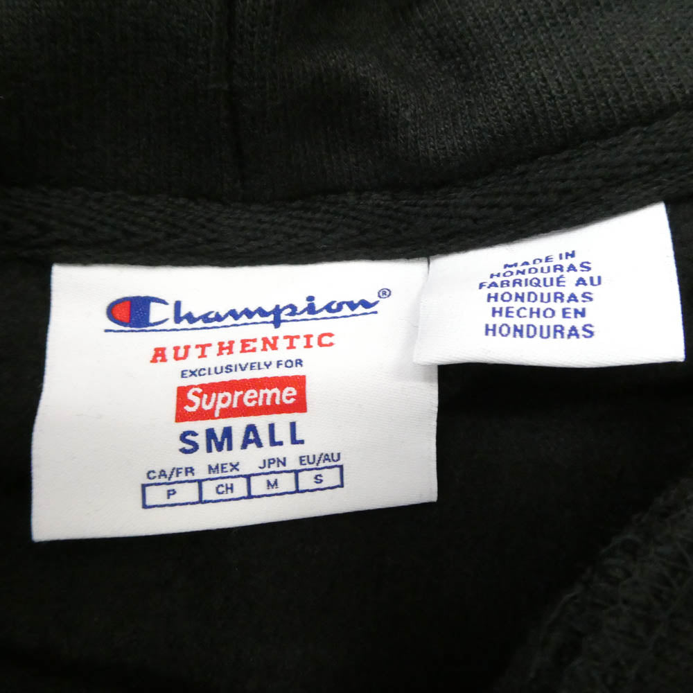 Supreme シュプリーム Champion チャンピオン 25SS x Champion チャンピオン Hooded Sweatshirt フーデッド スウェットシャツ フーディー パーカー ブラック系 M【極上美品】【中古】