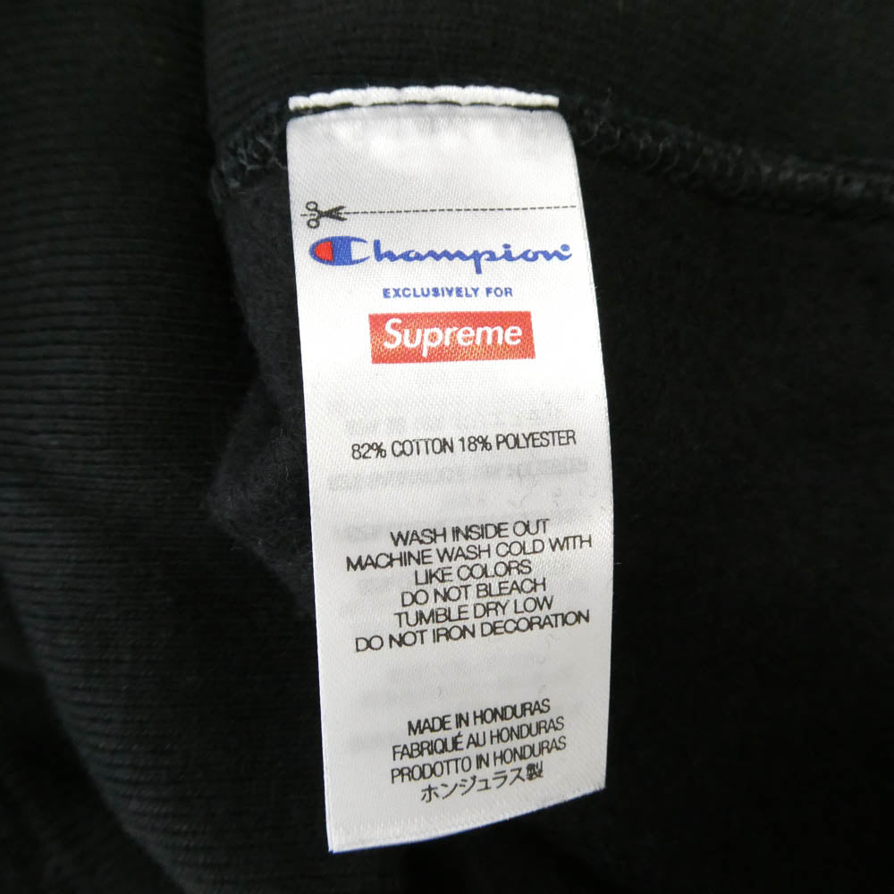 Supreme シュプリーム Champion チャンピオン 25SS x Champion チャンピオン Hooded Sweatshirt フーデッド スウェットシャツ フーディー パーカー ブラック系 M【極上美品】【中古】