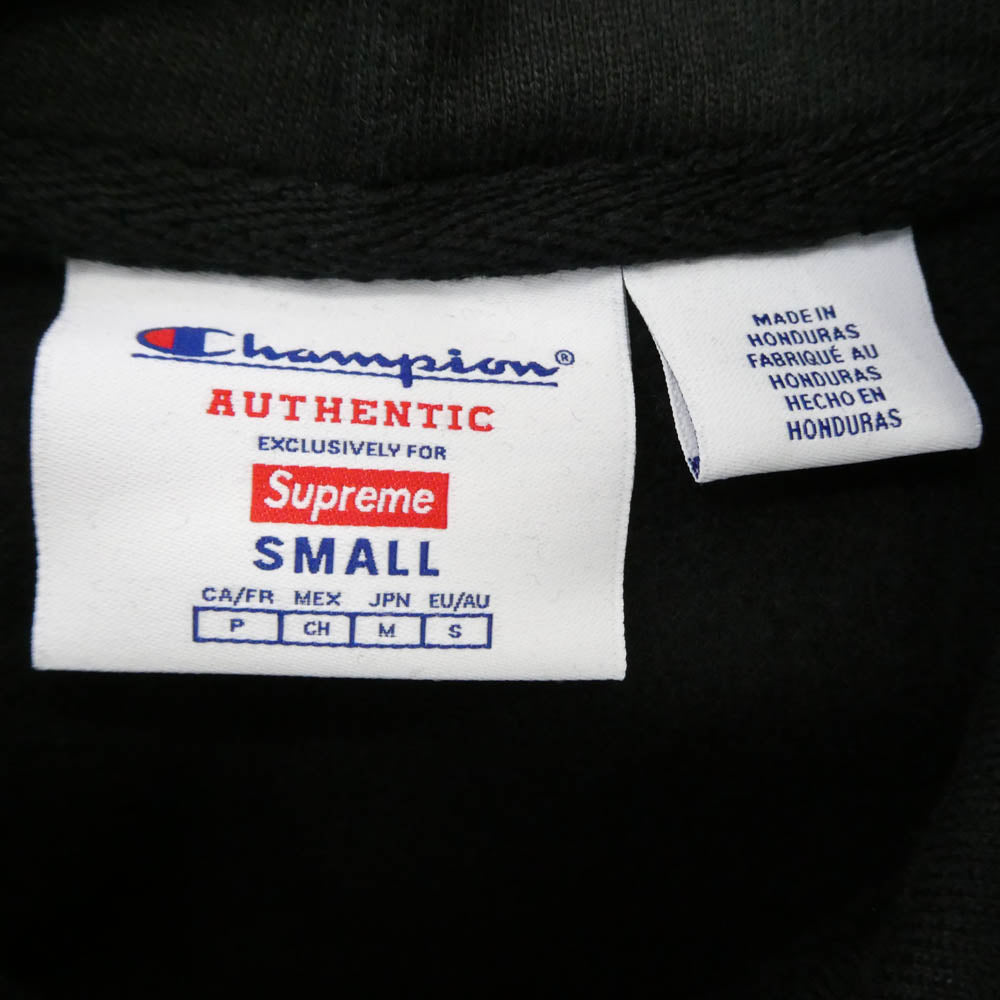 Supreme シュプリーム Champion チャンピオン 25SS x Champion チャンピオン Hooded Sweatshirt フーデッド スウェットシャツ フーディー パーカー ブラック系 M【極上美品】【中古】