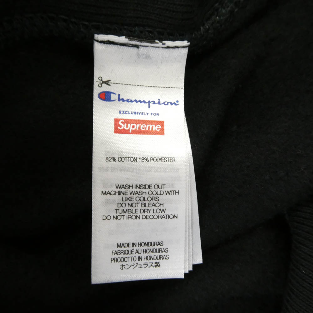 Supreme シュプリーム Champion チャンピオン 25SS x Champion チャンピオン Hooded Sweatshirt フーデッド スウェットシャツ フーディー パーカー ブラック系 M【極上美品】【中古】