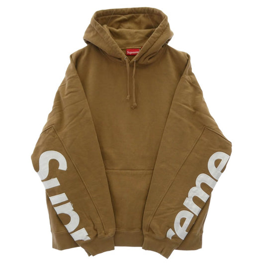 Supreme シュプリーム 22SS Cropped Panels Hooded Sweatshirt クロップド パネル フーディー スウェットシャツ フーディー パーカー ブラウン ブラウン系 XXL【美品】【中古】
