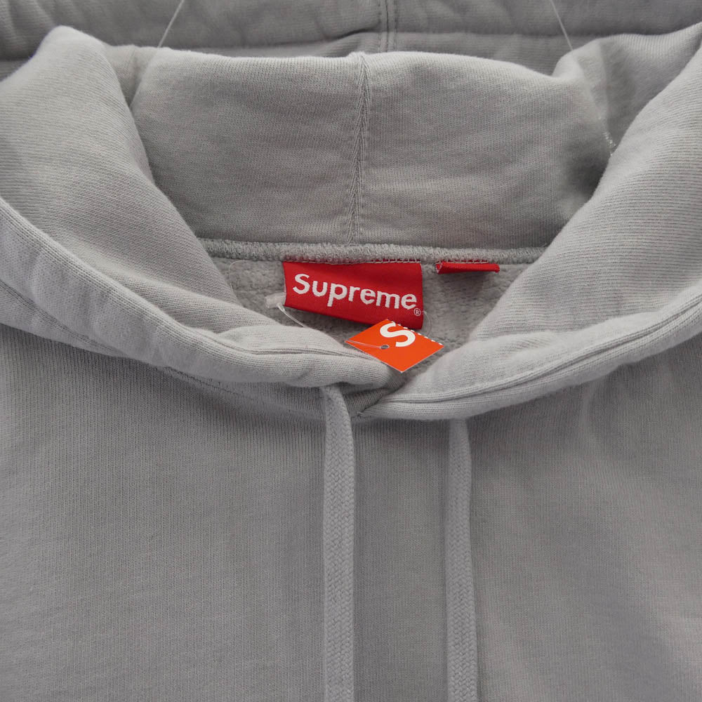 Supreme シュプリーム 22SS Cropped Panels Hooded Sweatshirt クロップド パネル フーディー スウェットシャツ フーディー パーカー グレー レッド系 ラベンダー系 L【美品】【中古】