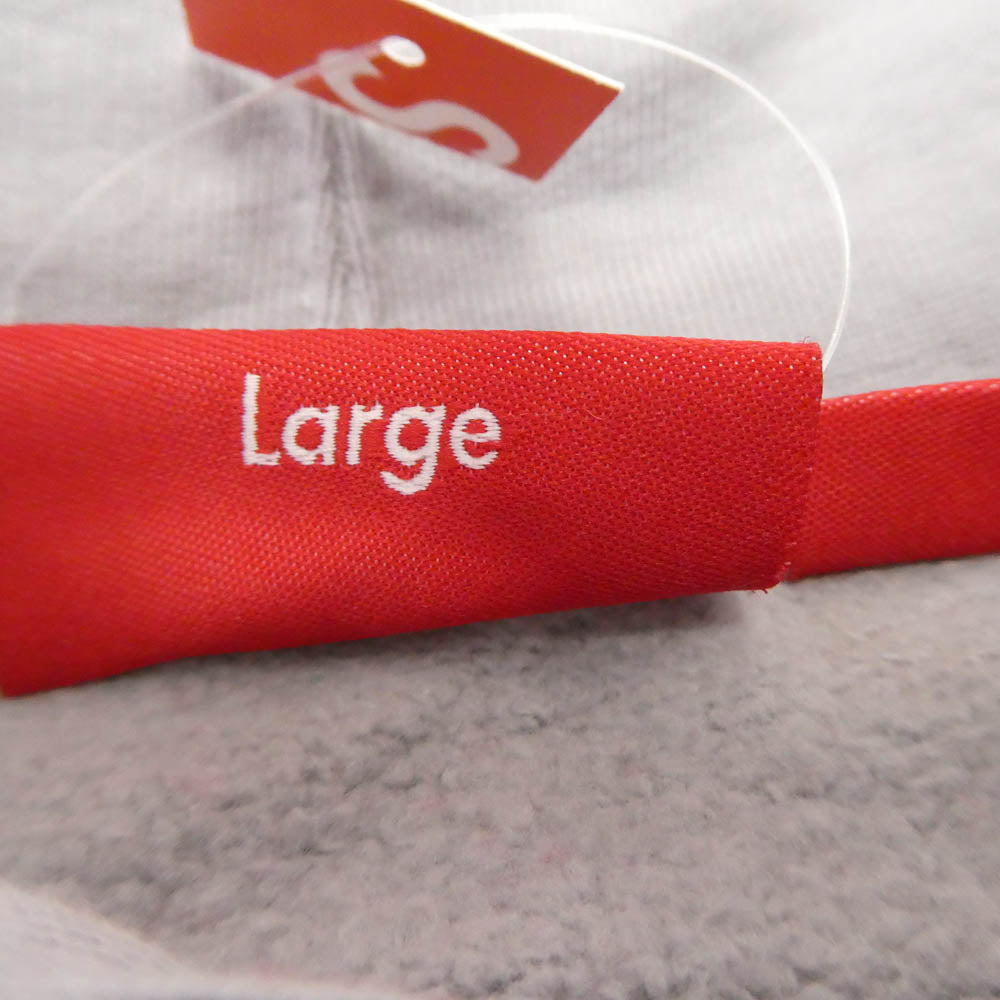 Supreme シュプリーム 22SS Cropped Panels Hooded Sweatshirt クロップド パネル フーディー スウェットシャツ フーディー パーカー グレー レッド系 ラベンダー系 L【美品】【中古】