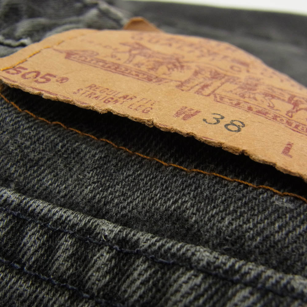 Levi's リーバイス 90s USA製 505 後染めブラックデニム パンツ ブラック系 38【中古】