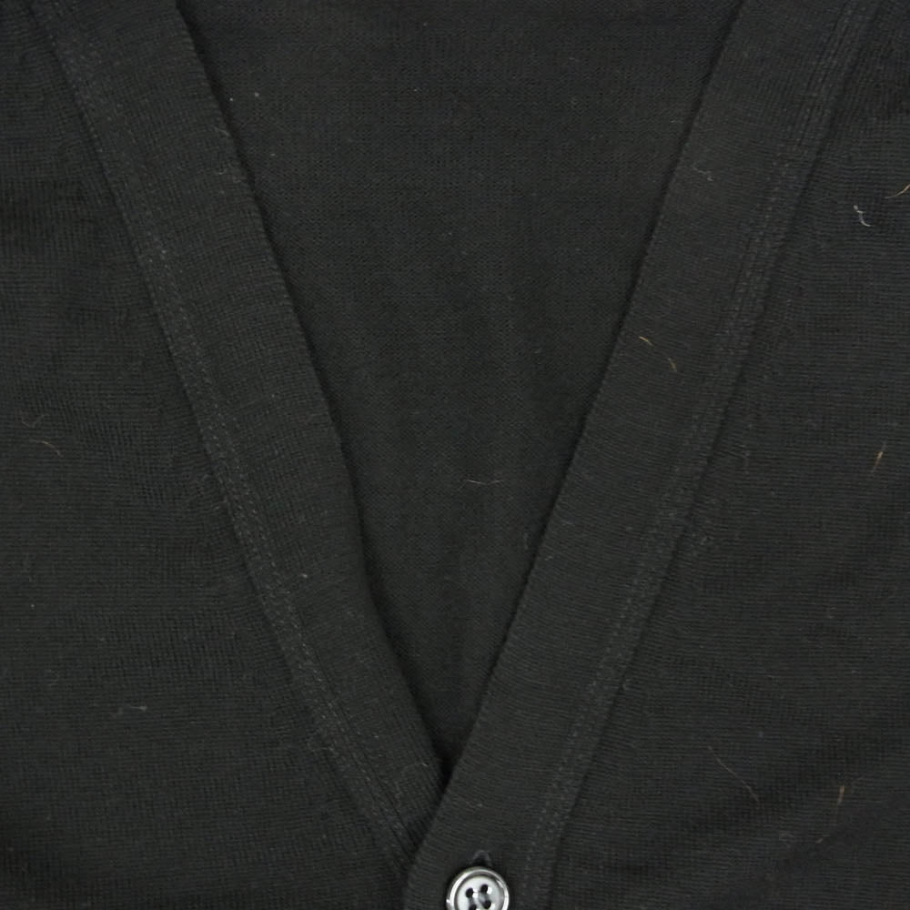 JOHN SMEDLEY ジョンスメドレー イギリス製 ウール カーディガン ブラック系 L【中古】
