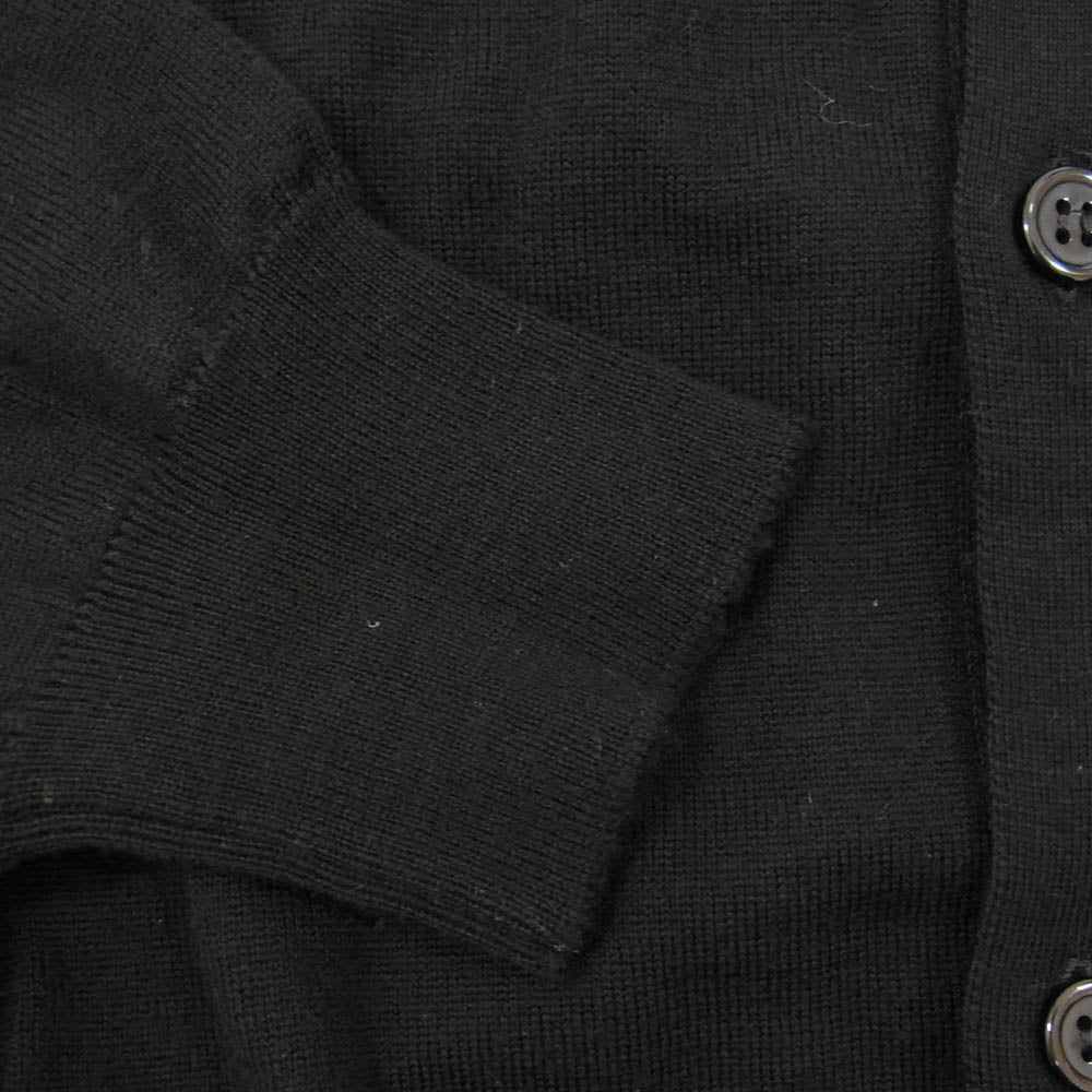 JOHN SMEDLEY ジョンスメドレー イギリス製 ウール カーディガン ブラック系 L【中古】