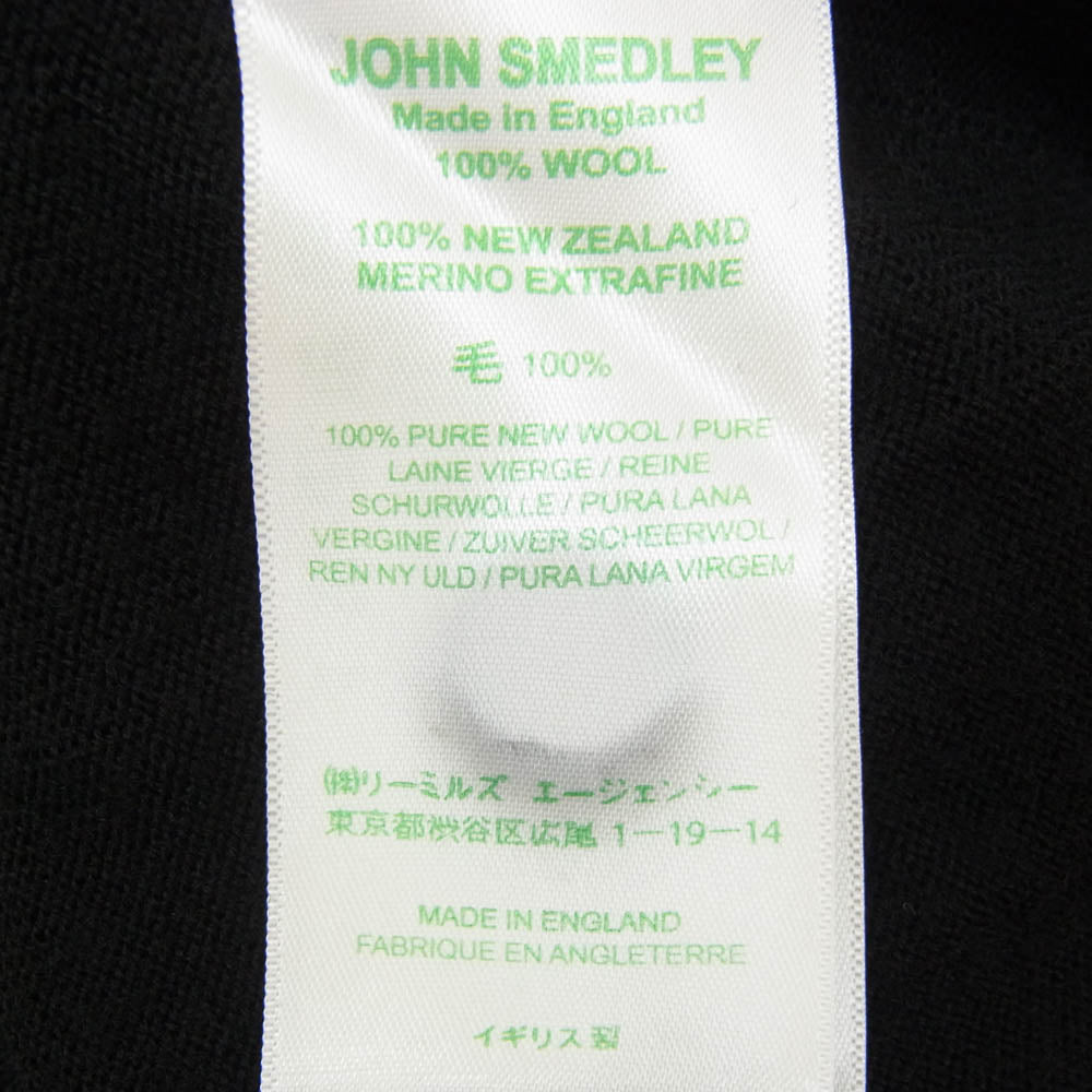JOHN SMEDLEY ジョンスメドレー イギリス製 ウール カーディガン ブラック系 L【中古】