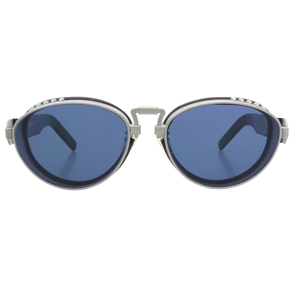 JEAN-PAUL GAULTIER ジャンポールゴルチエ 56-8207 90s オリジナル マット メタル フレーム サングラス アイウェア フレーム：ブラック系、シルバー系 56-820【中古】