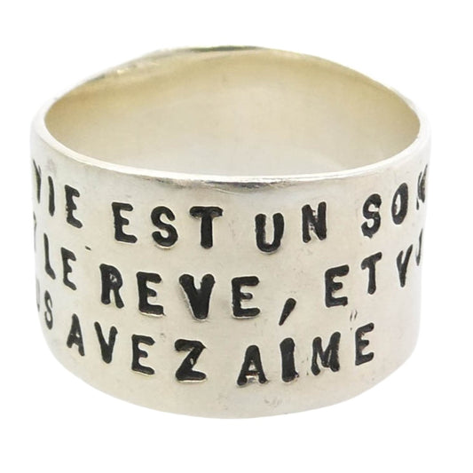 SERGE THORAVAL セルジュトラヴァル R97-0_0141640 R97 夢 RING メッセージ ワイド リング シルバー系 約11号【中古】