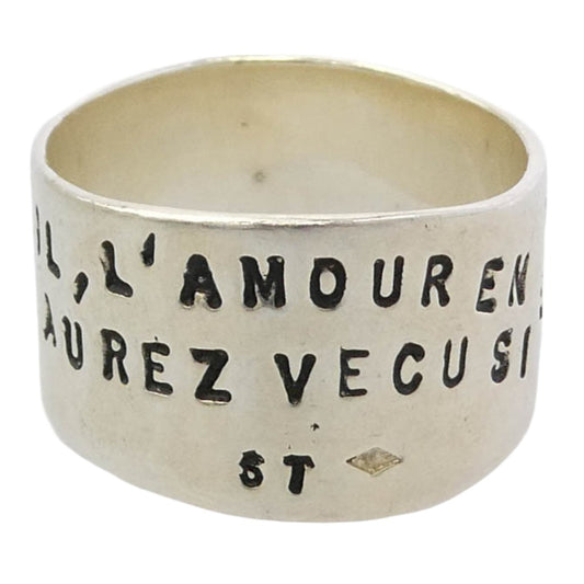 SERGE THORAVAL セルジュトラヴァル R97-0_0141640 R97 夢 RING メッセージ ワイド リング シルバー系 約11号【中古】