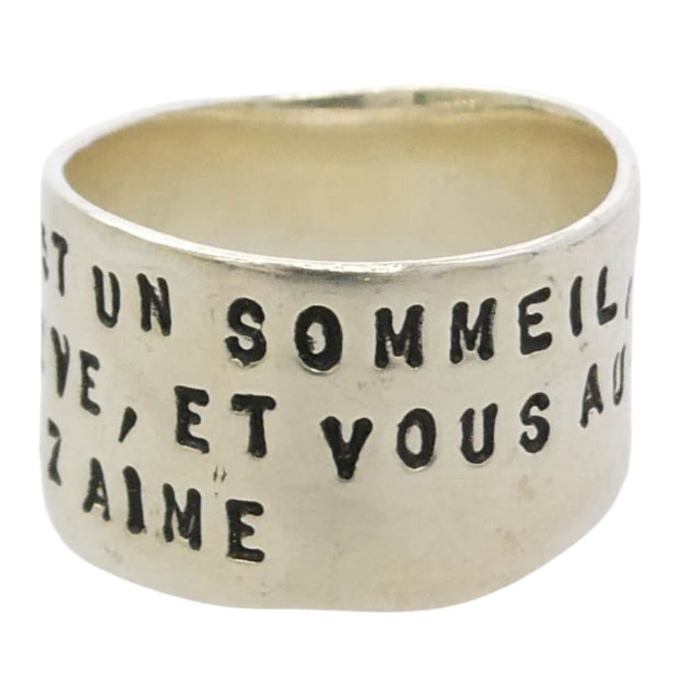 SERGE THORAVAL セルジュトラヴァル R97-0_0141640 R97 夢 RING メッセージ ワイド リング シルバー系 約11号【中古】