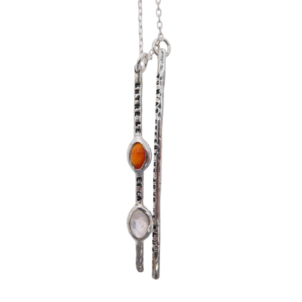 SERGE THORAVAL セルジュトラヴァル LIMITED NECKLES ストーン付 バー ネックレス シルバー系【中古】