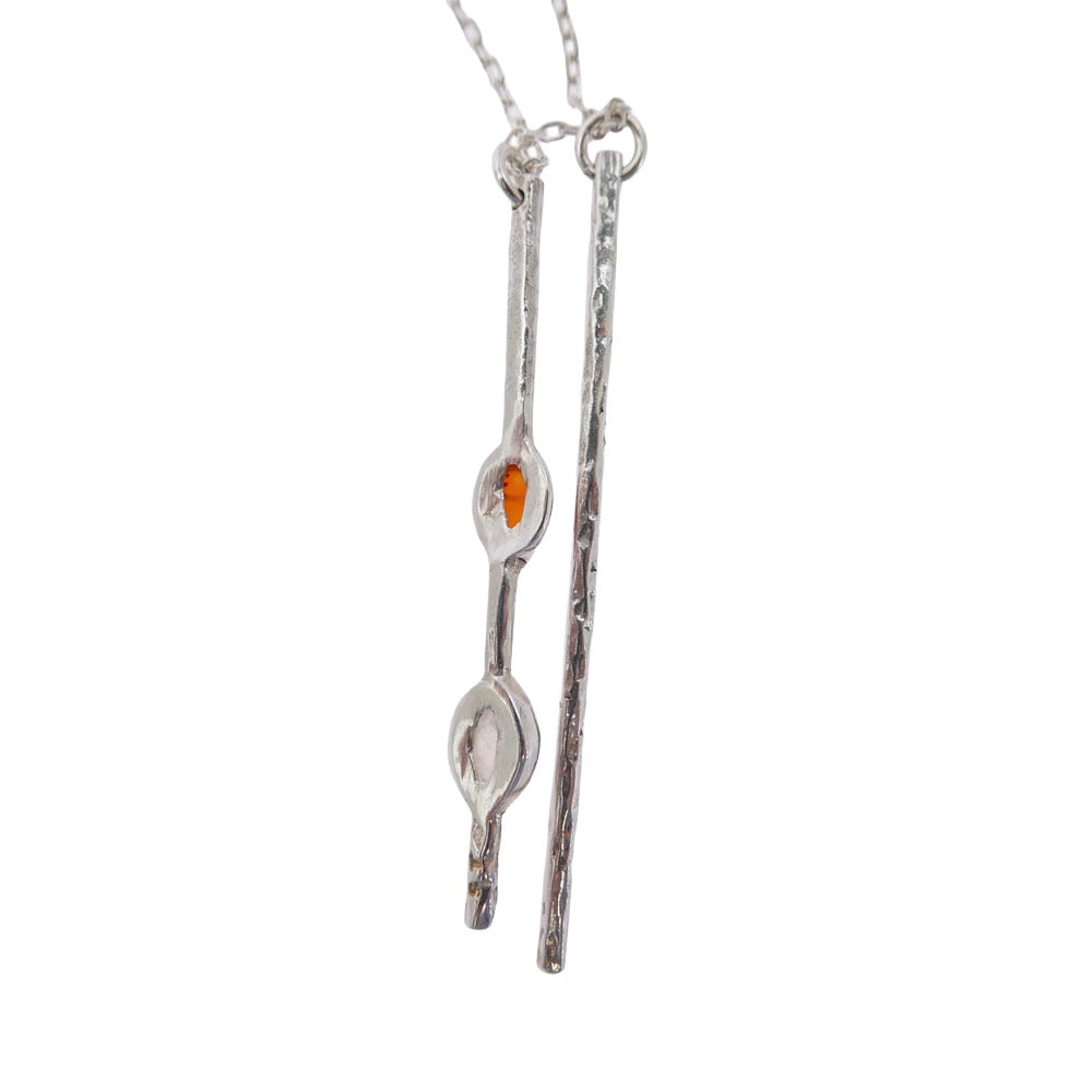 SERGE THORAVAL セルジュトラヴァル LIMITED NECKLES ストーン付 バー ネックレス シルバー系【中古】