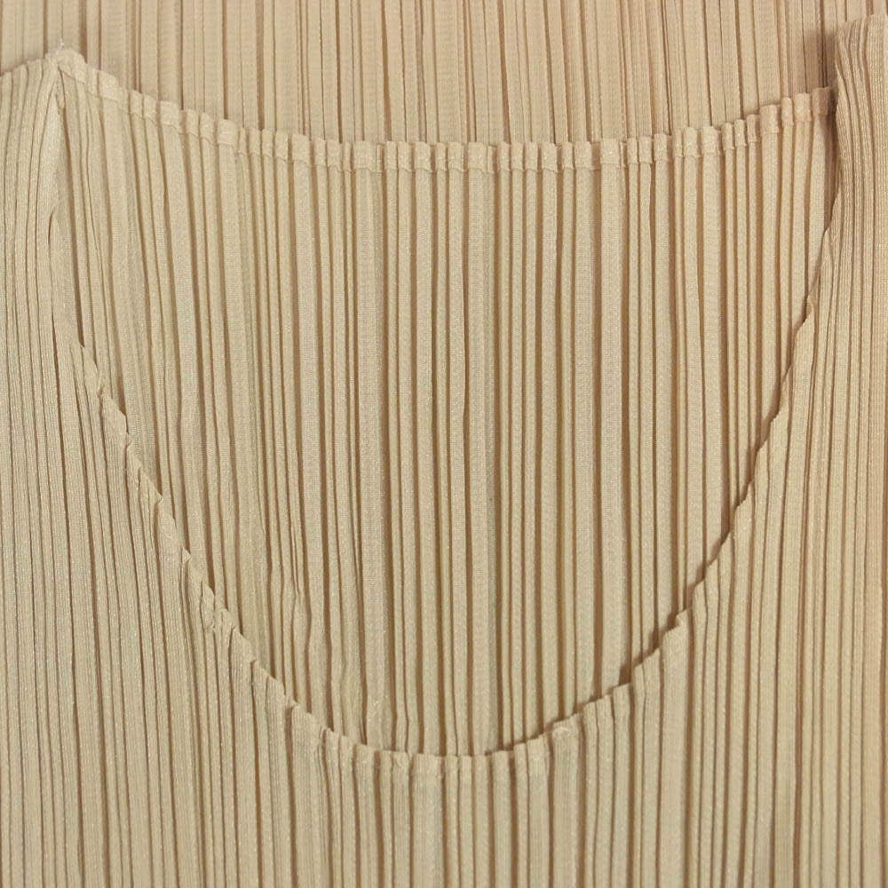 PLEATS PLEASE プリーツプリーズ イッセイミヤケ PP04-JK615 プリーツ スリット ノースリーブ ワンピース ベージュ系 3【中古】