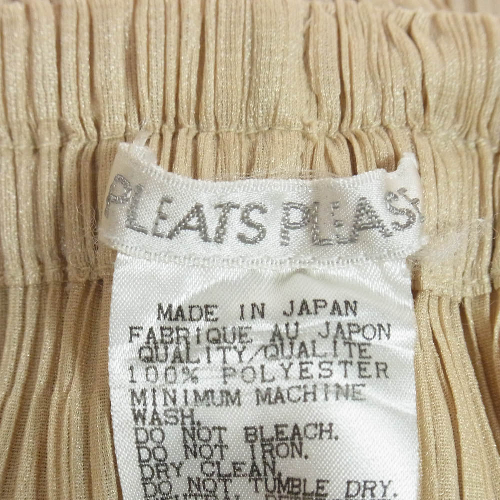 PLEATS PLEASE プリーツプリーズ イッセイミヤケ PP04-JF643 プリーツ イージー パンツ ベージュ系 2【中古】