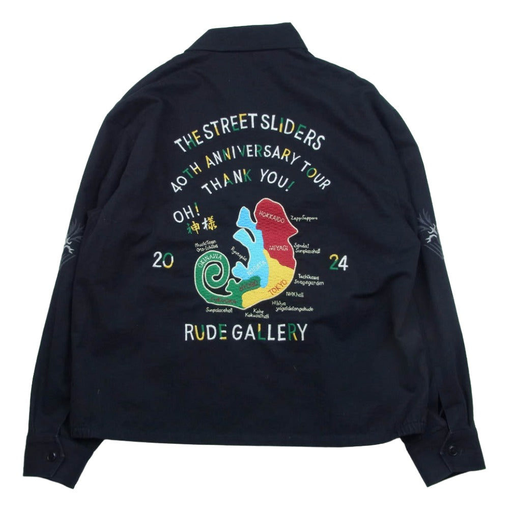 RUDE GALLERY ルードギャラリー × THE STREET SLIDERS VETNAM JACKET ストリート スライダーズ ベトジャン ジャケット ブラック系 S【中古】