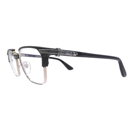 CHROME HEARTS クロムハーツ（原本無） 純正アイウェアケース付き BLAZIN CHクロステンプル 眼鏡 メガネ ブラック系 シルバー系 56□17-151【中古】