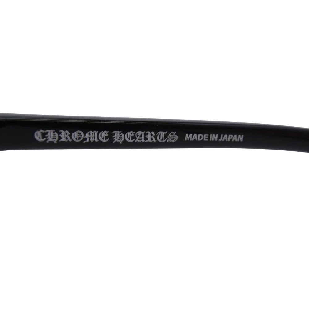 CHROME HEARTS クロムハーツ（原本無） 純正アイウェアケース付き BLAZIN CHクロステンプル 眼鏡 メガネ ブラック系 シルバー系 56□17-151【中古】