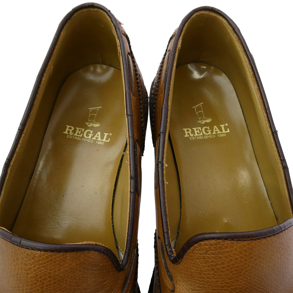 REGAL リーガル E1G2205A 2647 ウィングタッセル ローファー ブラウン系 26cm【中古】