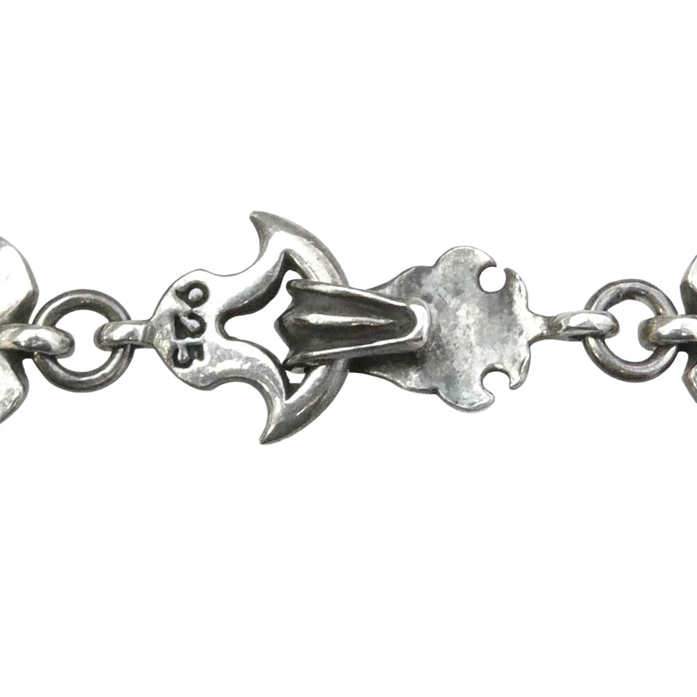 William Walles ウィリアムウォレス ストーン リンク ブレスレット シルバー系 レッド系【中古】