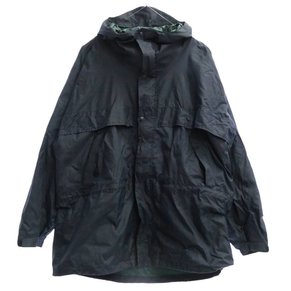 ヴィンテージ L618 L.L.BEAN 90s フード ナイロン コート ジャケット ネイビー系 XL【中古】