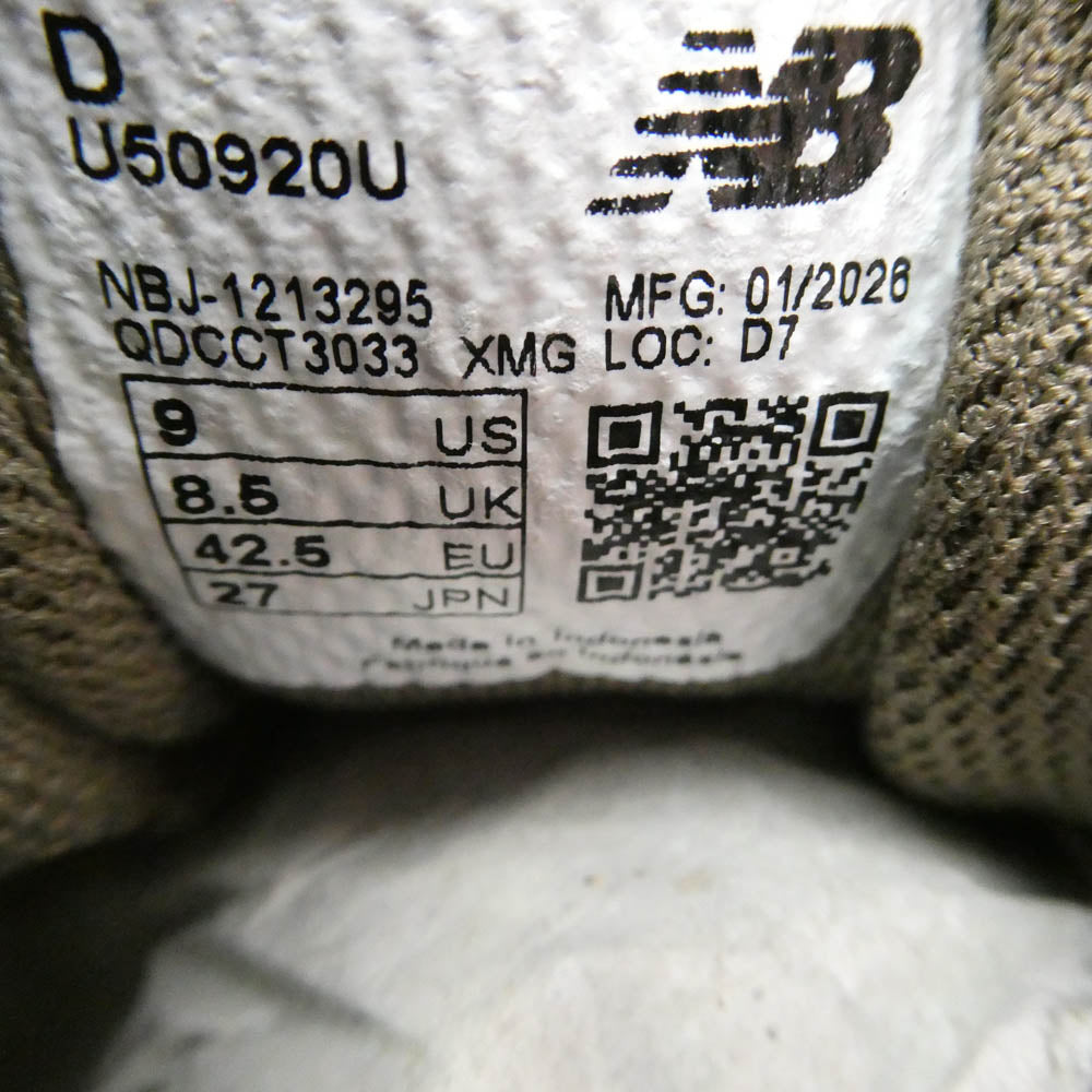 NEW BALANCE ニューバランス U50920U 509 Thunder Brown サンダーブラウン ABZORB アブゾーブ ソール スエード メッシュ スニーカー ブラウン系 27cm【美品】【中古】