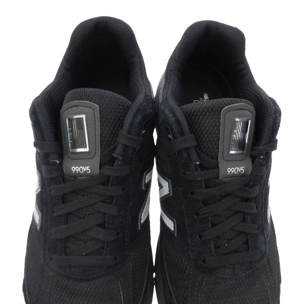 NEW BALANCE ニューバランス M990BK5 MADE IN USA 990 V5 Black ブラック スエード メッシュ スニーカー ブラック系 27cm【中古】