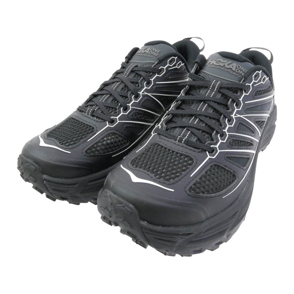 HOKA ONE ONE ホカ オネオネ 1171891 U MAFATE SPEED 2 TS マファテ スピード スニーカー ブラック系 ホワイト系 27cm【美品】【中古】
