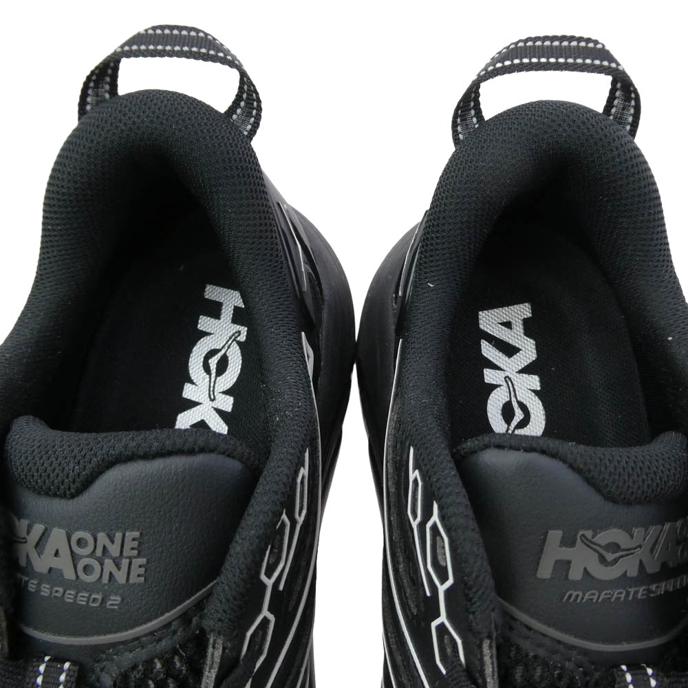 HOKA ONE ONE ホカ オネオネ 1171891 U MAFATE SPEED 2 TS マファテ スピード スニーカー ブラック系 ホワイト系 27cm【美品】【中古】