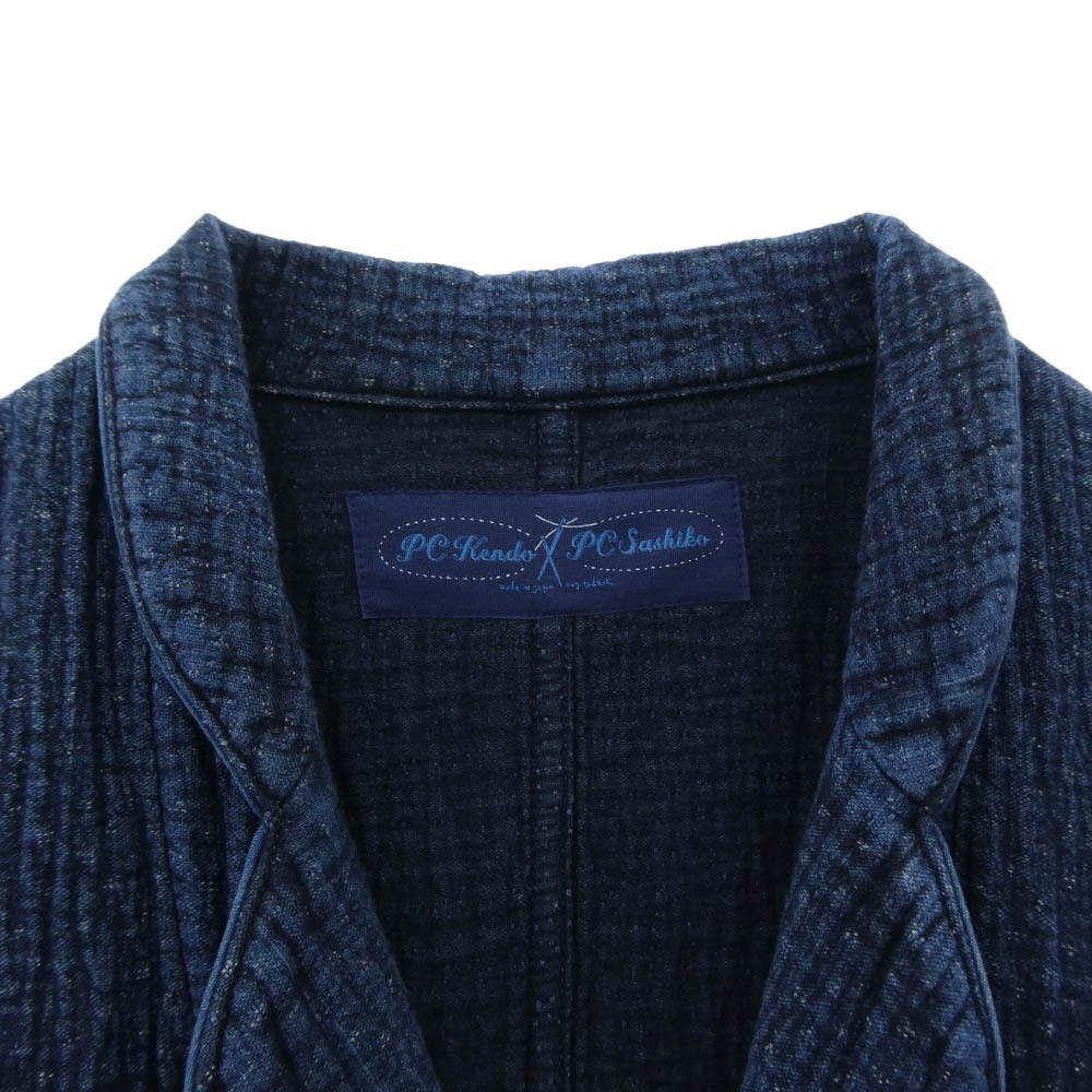 PORTER CLASSIC ポータークラシック NEW SASHIKO TAILORED JACKET ニュー サシコ 3B テーラード ジャケット ブルー系 3【美品】【中古】