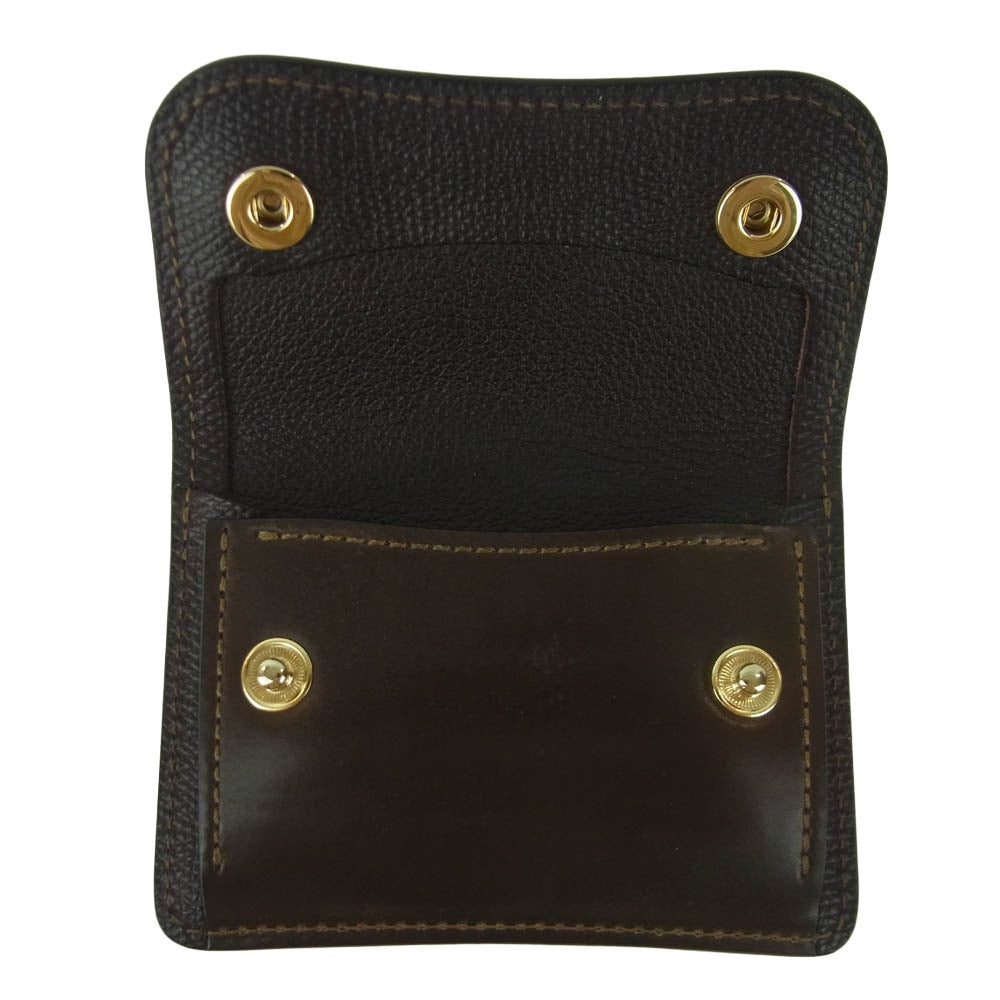 WILDSWANS ワイルドスワンズ TONGUE SHELL CORDOVAN タング シェルコードバン コインケース 小銭入れ ダークブラウン系【中古】
