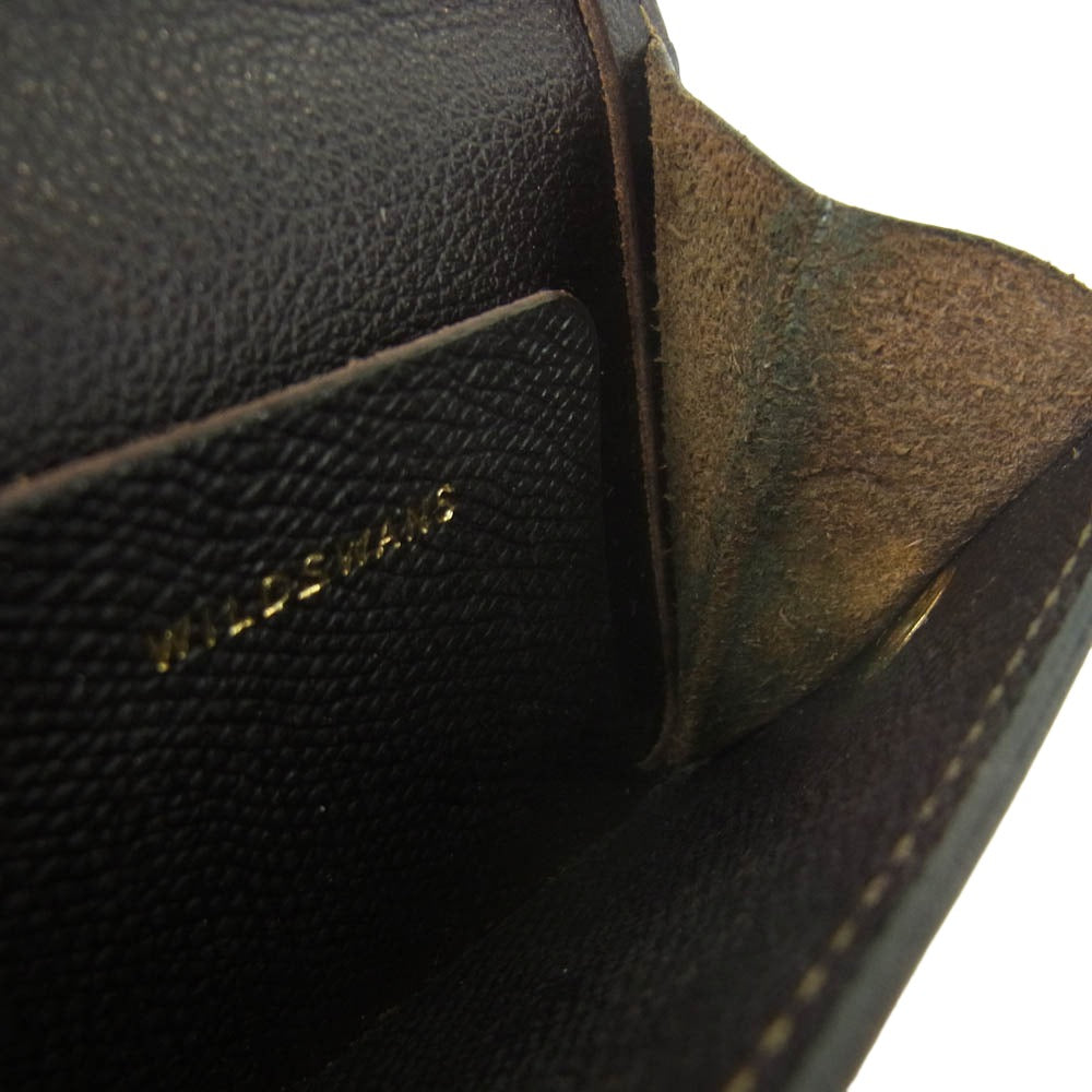 WILDSWANS ワイルドスワンズ TONGUE SHELL CORDOVAN タング シェルコードバン コインケース 小銭入れ ダークブラウン系【中古】