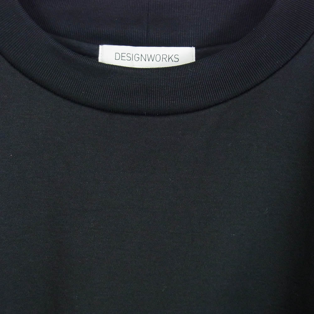 DESIGNWORKS デザインワークス 3480021005 ITADAKI ハイバック クルーネック 半袖 Tシャツ ブラック ブラック系 46【中古】