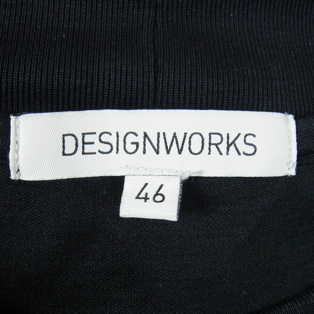 DESIGNWORKS デザインワークス 3480021005 ITADAKI ハイバック クルーネック 半袖 Tシャツ ブラック ブラック系 46【中古】