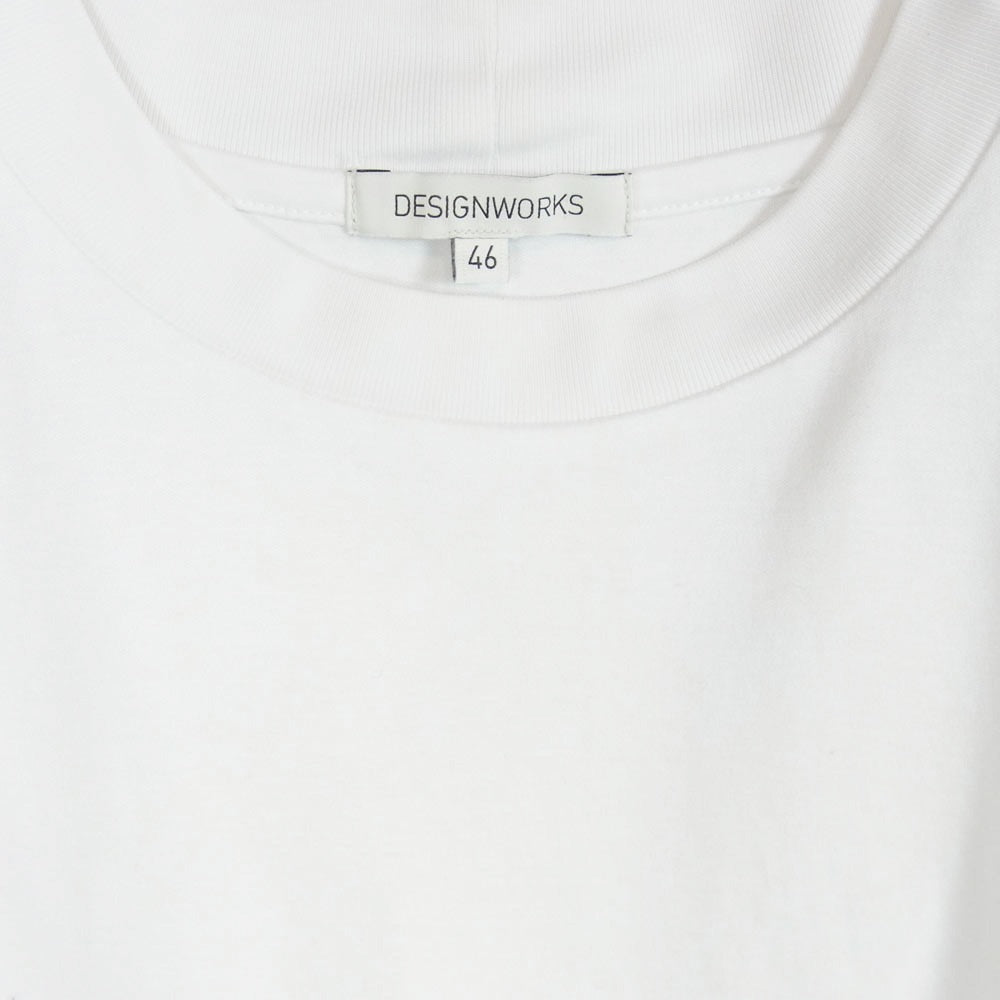 DESIGNWORKS デザインワークス 3480021005 ITADAKI ハイバック クルーネック 半袖 Tシャツ ホワイト系 46【中古】