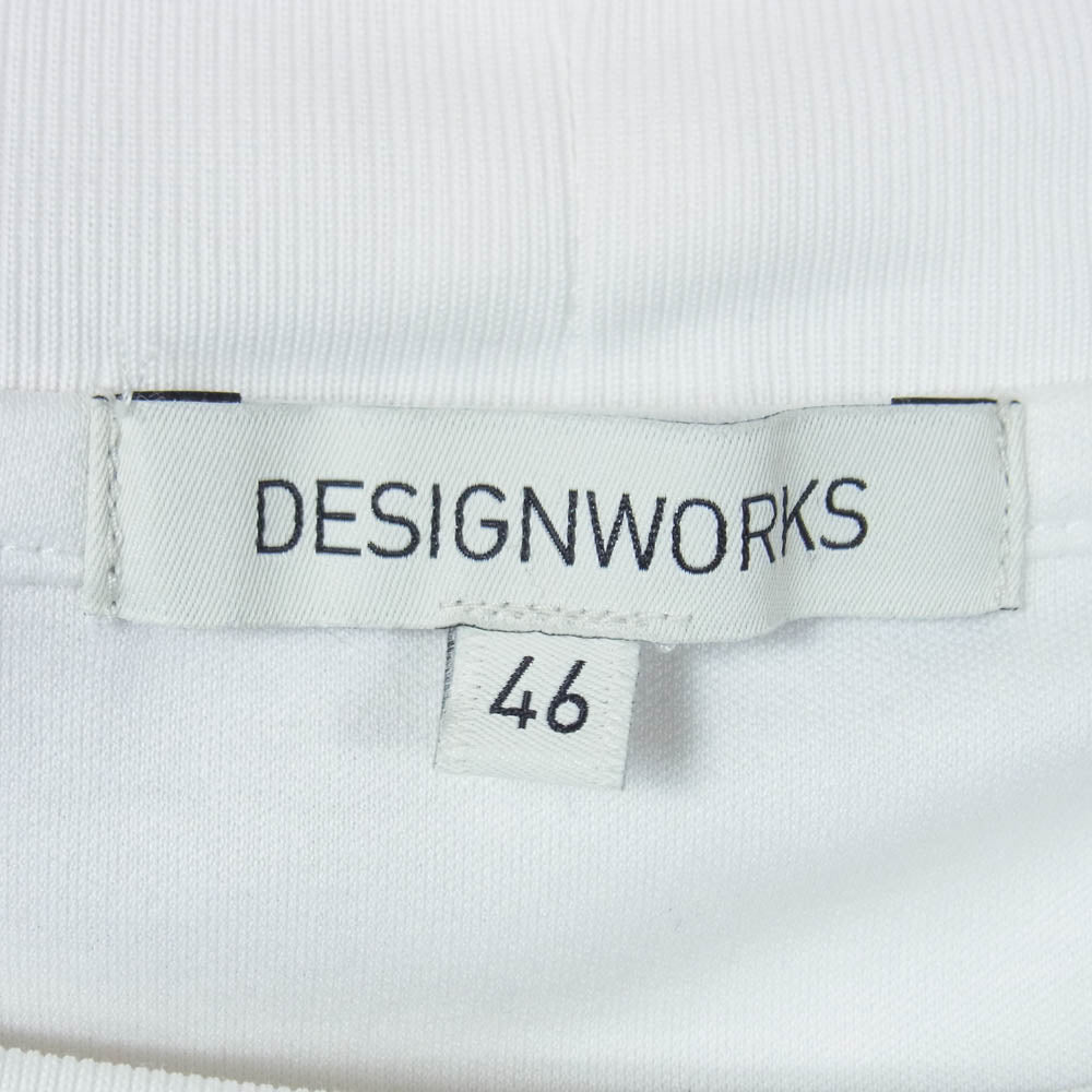 DESIGNWORKS デザインワークス 3480021005 ITADAKI ハイバック クルーネック 半袖 Tシャツ ホワイト系 46【中古】