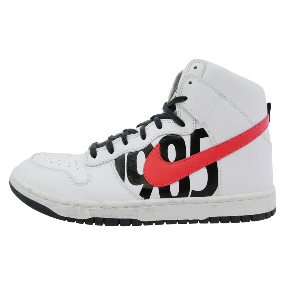 NIKE ナイキ 826668-160 x UNDEFEATED アンディフィーテッド Dunk Lux High White Infrared ダンク ラックス ハイ "ホワイトインフラレッド ハイカット スニーカー ホワイト系 28.5cm【中古】