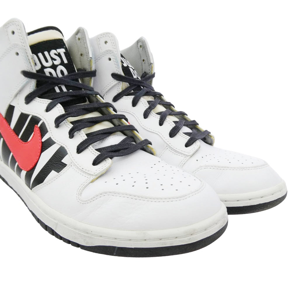 NIKE ナイキ 826668-160 x UNDEFEATED アンディフィーテッド Dunk Lux High White Infrared ダンク ラックス ハイ "ホワイトインフラレッド ハイカット スニーカー ホワイト系 28.5cm【中古】