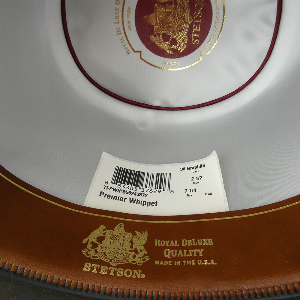 ステットソン USA製 日本別注 WHIPPET SP ウィペット ハット 帽子 チャコール系 グレー系 58cm【極上美品】【中古】