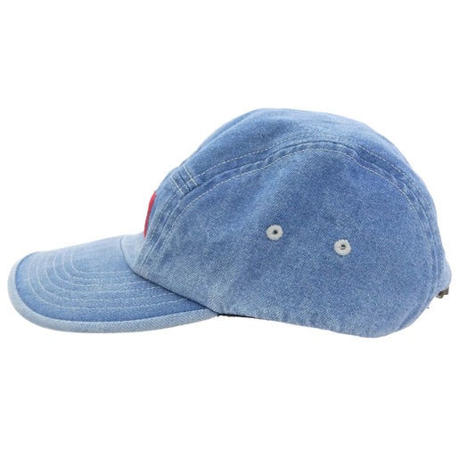 Supreme シュプリーム 21AW Washed Chino Twill Camp Cap ウォッシュ チノツイル キャンプ キャップ ライトブルー系【美品】【中古】