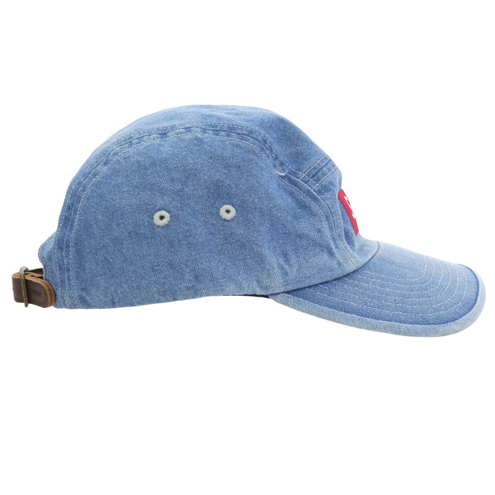 Supreme シュプリーム 21AW Washed Chino Twill Camp Cap ウォッシュ チノツイル キャンプ キャップ ライトブルー系【美品】【中古】