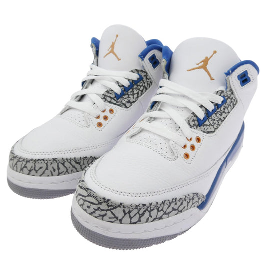 NIKE ナイキ 23SS DM0967-148 GS Air Jordan 3 Retro True Blue and Copper GS エアジョーダン3 レトロ トゥルーブルー アンド コッパー スニーカー ホワイト系 ブルー系 25cm【中古】